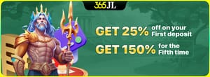 Get 25% off on your First deposit Get 150% for the Fifth time